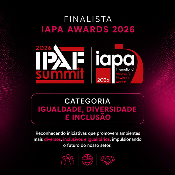 Selo de finalista do IAPA Awards 2026 na categoria Igualdade, Diversidade e Inclusão